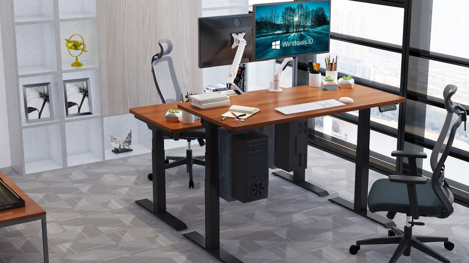 Order Office Furniture Dual Motor Electric Desk Frame Only - Black, Silver or White Option - OOF32